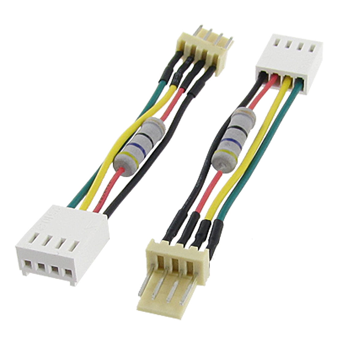 5 x Desktop PC Fan Speed Noise Reduce Setting 4 Pin Resistor Cable