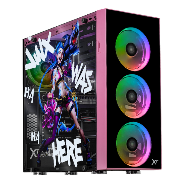 PC Gamer Xtreme PC Gaming AMD Radeon RX 9060 Ryzen 7 5700 32GB SSD 1TB WIFI Jinx Edition gaming 1080p, estudios y multitarea