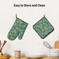 thumbnail image 6 of Xecao Autumn Maple Leaves 1 Pattern Oven Mitts and Pot Holders Sets Heat Resistant Silicone Oven Mittens Extra Thicken Long Kitchen Cotton Oven Glove for Cooking, 6 of 7