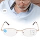thumbnail image 3 of Factos Presbitópicos Progresivos Multifocales Plegables Bloqueo de Luz Azul Gafas de Lectura para Hombres Mujeres+250 Marco de Oro, 3 of 7