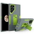 thumbnail image 1 of Allytech Designed Case for Samsung Galaxy S22 Ultra 5G 6.8"(2022), Kickstand Magnetic Support Car Mount Heavy Duty Shockproof Hybrid Rugged Drop Protection Cover for Galaxy S22 Ultra, Gray+Green, 1 of 7