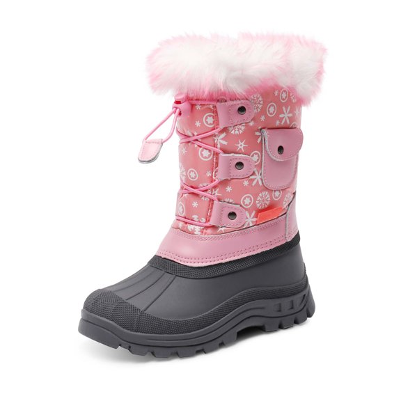 Dream Pairs Kids Boys Girls Warm Snow Boots Insulated Waterproof Winter Ski Boots
