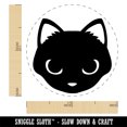 thumbnail image 2 of Simple Cat Head Icon Rubber Stamp for Scrapbooking Crafting Stamping - Medium 1 Inch, 2 of 7