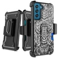 thumbnail image 1 of DALUX Card Holster Kickstand Hybrid Phone Case Cover Compatible with Samsung Galaxy S22 (2022) 6.1 inch - Gray Oni, 1 of 3