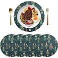 thumbnail image 3 of Dreamtimes Christmas Elements Placemats Set of 1 Non-Slip Heat Resistant Dining Table Place Mats Washable Kitchen PVC Weave Table Mats, 3 of 7