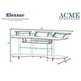 thumbnail image 3 of ACME Eleazar Wooden 4-Shelf Music Recording Studio Desk in Black Oak, 3 of 8