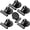 Black, variant on 6 Pack Fridge Magnets Refrigerator Magnets, Magnetic Clips for Whiteboard, Magnet Clips for Kitchen Office Organizing & Decorating