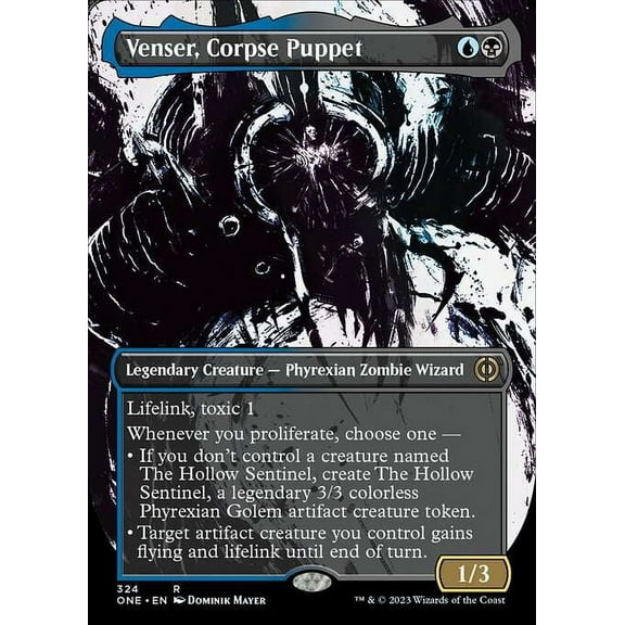 MtG Phyrexia: All Will Be One Rare Venser, Corpse Puppet (Showcase) #324