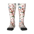thumbnail image 2 of Lsque Watercolor Floral With Butterflies Printed Crew Socks Men's Women's LightWeight Thin Casual Calf Socks ,Knee High Socks,Cotton Socks, 2 of 9