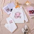 thumbnail image 2 of Taybagh Baby Girl Outfits Letter Print Long Sleeve 3t Girl Clothes Solid Color Tops Pants Sets with Trendy Pattern Playful, 2 of 5