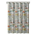 thumbnail image 2 of Kate Aurora Autumn Accents Plaid Patchwork Fall Pick Up Trucks & Pumpkin Patch Fabric Shower Curtain - Standard Size, 2 of 2