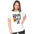 thumbnail image 4 of Funny Halloween Pun Gourd Help Us Womens Slim Fit Graphic Tee Brisco Brands S, 4 of 5