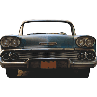 SS11118 Vintage Classic Low Rider Car Stand In Cardboard Cutout Standee Standup