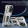 thumbnail image 3 of TECH CIRCLE Case for Samsung Galaxy A23 Phone Cover with Magnetic Kickstand + Metal Ring Holder + Lens Cover, Shockproof Hybrid PC+TPU Covers [360° Rotating Bracket] [Corner Protection] - Silver, 3 of 8