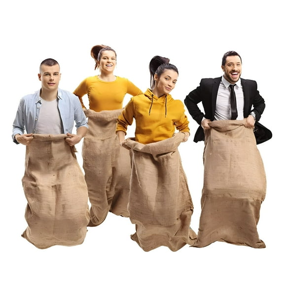 BESTSKY Burlap Potato Sack Race Bag,Potato Growing Bag Party Field Game