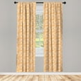 thumbnail image 5 of Ambesonne Spring Window Curtains, Summer Garden Floral, Each 28" W x 84" L, Marigold and White, 5 of 5