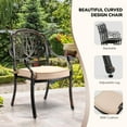 thumbnail image 4 of ATKELITION 9 Outdoor Dining Set Cast Aluminum Patio Dining Set for 8 Includes 86.6’’ Table and 2 Swivel Chairs with Cushion and Umbrella Hole, 4 of 8