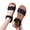 black-1, variant on Women's Flat Slide Sandals Soft Sole Beach Slippers Open Toe Casual Summer Shoes