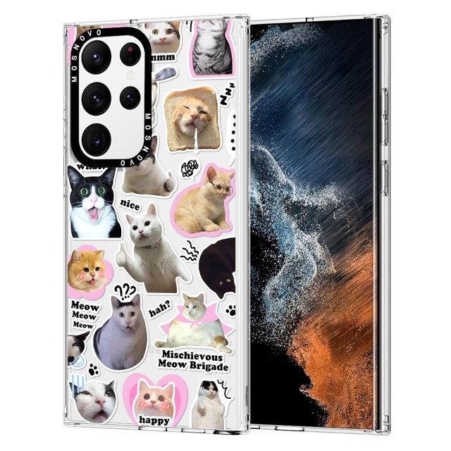 Funda de teléfono MOSNOVO para Samsung Galaxy S22 Ultra Cat Brigade