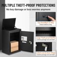thumbnail image 3 of Package Delivery Boxes for Outside,Large Parcel Drop Boxes with Secure Storage,Anti-Theft Galvanized Steel,Waterproof Lockable Parcel Storage Box for House, Porch, Curbside, 3 of 6
