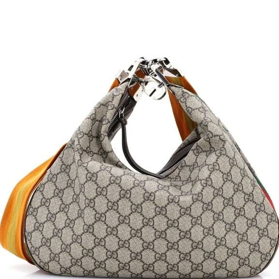 Pre-Owned Attache Shoulder Bag GG Coated Canvas Medium By Rebag