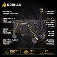 thumbnail image 3 of Gorilla Carts Collapsible Folding Wagon Cart, 7 Cu Ft Bed, 150 lb Load Rating, Black, 3 of 11
