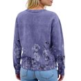 thumbnail image 7 of Women's Sweater Cute Fun Printing Sweater Fall And Winter Long Sleeve Knitted Sweater for Fall Winter Floral Patterns,Dark Purple,XL, 7 of 7