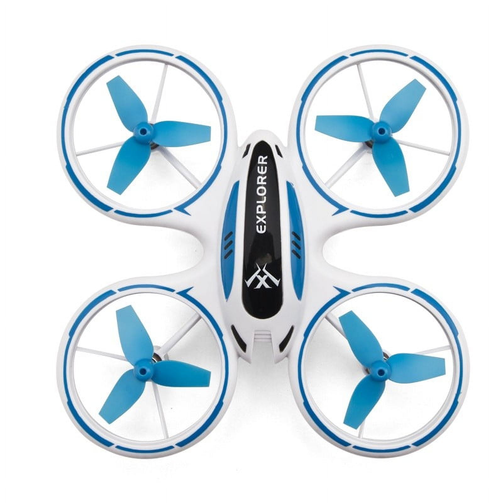 The Drone Zone Mini LED Voyager Explorer Quadcopter Night Flyer For Beginners - Blue