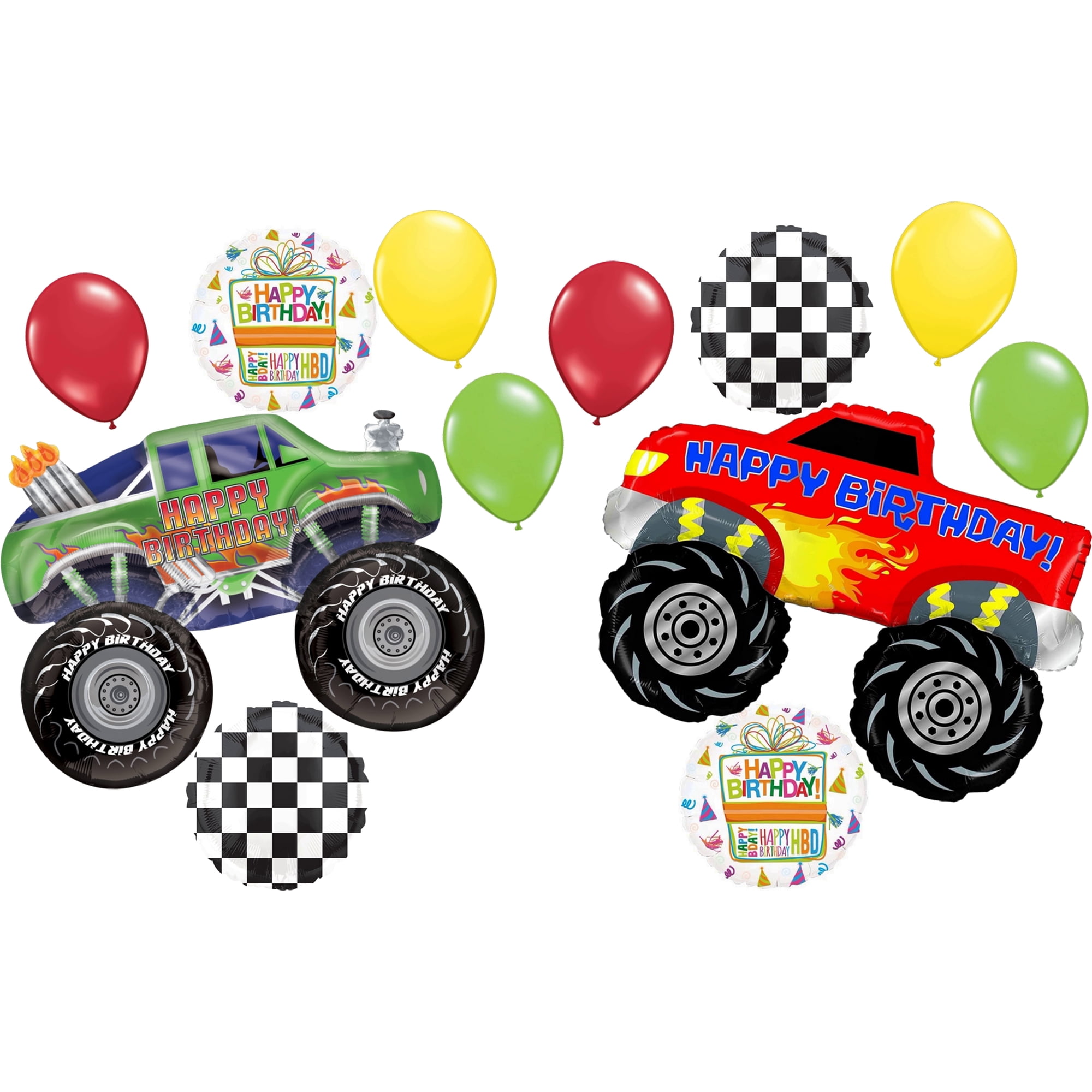 Monster Truck Birthday Party Supplies Balloon Bouquet Decorations