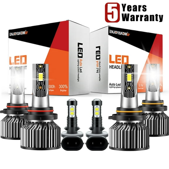 6pcs For Freightliner M2 106 2011-2017 Combo 9005 9006 High Low Beam 881 Fog light LED Headlight Bulbs 12000LM 6000K White