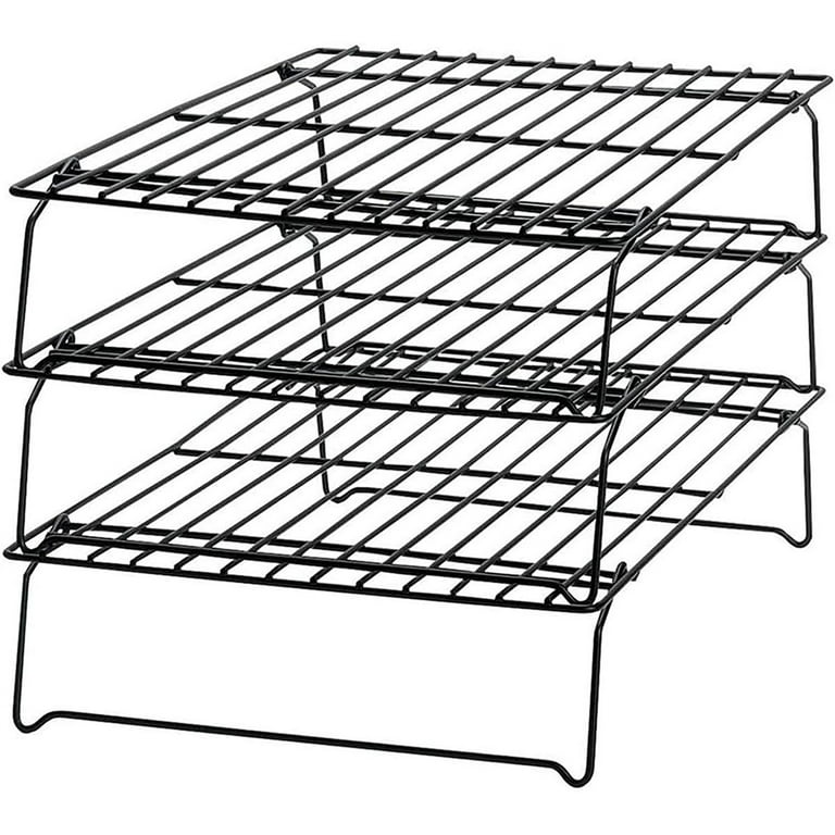 Rack Tray Set Stainless Steel Cooling Rack Non-Stick Cake Grill Kitchen Cupcake Baking Tool, 23x17x2.5cm, Other