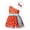 Orange, variant on Odeerbi Toddler Girls Halloween Dress Irregular Tulle One Shoulder Dress with Hairband