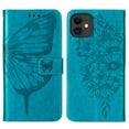 thumbnail image 3 of Mantto iPhone 11 Case, Magnetic Folio Butterfly Patterned Wallet Case, PU Leather with Wrist Strap Credit Card Holder Slots Kickstand Protective Cover For iPhone 11, Blue, 3 of 10