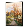 thumbnail image 3 of The Orange Woods Along River 16 in x 32 in Framed Painting Canvas Art Print, by Designart, 3 of 5