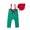 Green, variant on Winter Girls Bodysuit Outfit With Hat And Suspenders Soft Thermal Baby Jumpsuit Romper For Toddler Holiday Party Wear