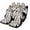 Black White Cracked, variant on Odenmar White Cat Butterfly Ornamental Car Seat Covers Full Set Made with Mesh Fabric Universal Fit Protectors for Trucks Vans Sedans Suvs