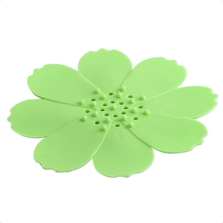 Uxcell Bathroom Silicone Flower Design Shower Soap Holder Container Rack Tray