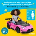thumbnail image 5 of Kidzone 12V Ride On Car for Kids,Licensed Maserati GT2 Electric Battery Powered Sports Car Toy w/ Remote Control & Manual Drive, LED Lights, Bluetooth & USB & AUX Port - White, 5 of 7
