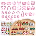 thumbnail image 1 of Pendientes navideños de polímero Clay Cutters Keoker, 31 unidades, 1 of 6