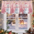 thumbnail image 5 of Valances for Windows Christmas Snowman Rod Pocket Cafe Window Treatments Valance Curtains for Kitchen Bathroom Laundry Basement Windows 60"x18", 5 of 7