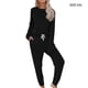thumbnail image 5 of Jumpingount 2 unids/set Otoño Invierno diseño Simple mujer ropa pantalones niña manga larga Casual camiseta pantalones Kit ropa Pijama XXL, 5 of 5