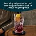 thumbnail image 3 of Libbey Hobstar Cooler Glasses, Cut Glass Drinking Glasses Set of 4, Hi-Ball Textured Drinking Glasses, 16 oz Cocktail Glass Set for Soda, Mixed Drinks, 3 of 4