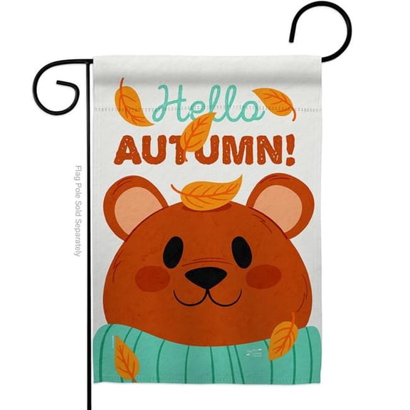 Angeleno Heritage G135607-BO 13 x 18.5 in. Bearly Autumn Garden Flag with Fall Harvest & Double-Sided Decorative Vertical Flags House Decoration Banner Yard Gift