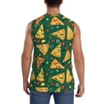 thumbnail image 4 of Fotbe Pizza Men's Camiseta sin Mangas Estampada para Hombres, Playera Casual para Gimnasio, Entrenamiento, Playa-3X-Large, 4 of 7