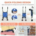 thumbnail image 5 of Wedyvko Pet Stroller with 4 Wheels,Series Folding Shopping Cart with Wheels, Grocery Cart with Removable Canvas with Cover, Lightweight Utility Cart for Groceries and Laundry,Blue, 5 of 7