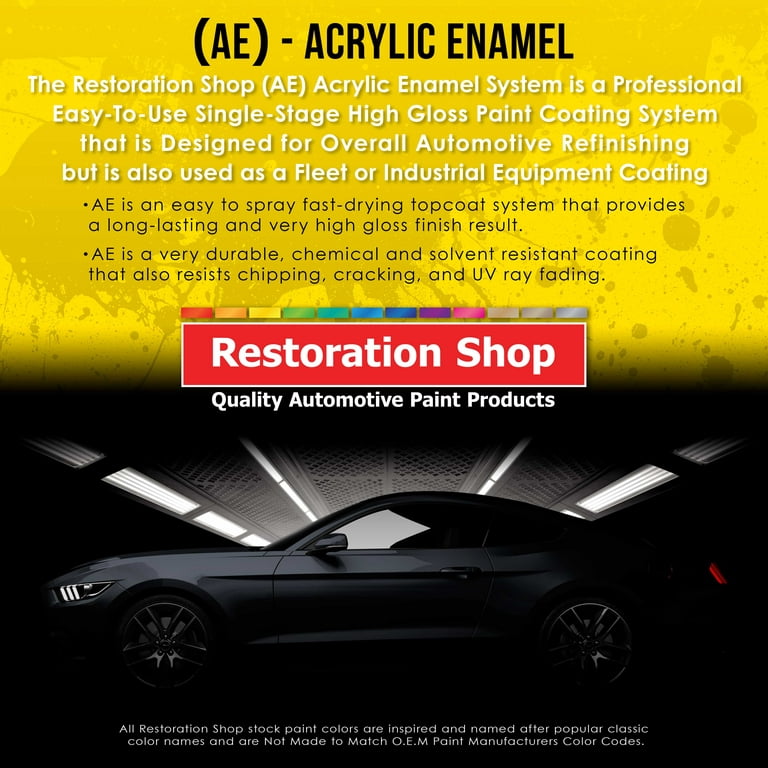 Restoration Shop - Canary Yellow Acrylic Enamel Auto Paint - Quart Paint  Color Only - Professional Single Stage High Gloss Automotive, Car, Truck