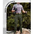 thumbnail image 3 of Susclude Pantalon Tactique pour Homme Extensible, 9 Poches Anti-Déchirure Léger Cargo de Travail Militaire Pantalon de Plein Air de Randonnée Gris Vert 28Wx30L, 3 of 4