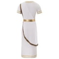 thumbnail image 4 of inhzoy Mens Ancient Greek Roman Caesar Toga Robe Dress-Up White S, 4 of 7