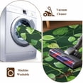 thumbnail image 4 of Green Leaves Bathroom Rug Washable 2x3 Entryway Rug Non Slip Retro Botanical Garden Pastoral Plants Front Door Mat Low Pile Indoor Doormat Throw Floor Carpet for Kitchen Bedroom Entrance, 4 of 8