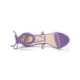 thumbnail image 4 of BLISSFUL STEP Chaussures pour Femmes Sandales à Talon Aiguille Haut à Bride Cheville à Nouer Bout Ouvert en Faux Suède Violet 6, 4 of 7